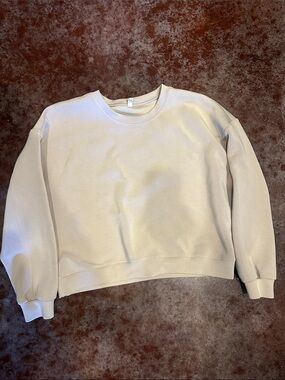 Minimalist Cream Crewneck Sweatshirt